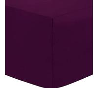 Divine Textiles Extra Deep Polycotton Fitted Sheets 16"/40CM Deep Bedsheets, Double - Purple
