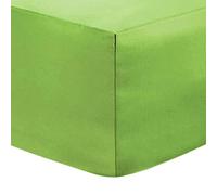 Divine Textiles Fitted Sheets 10'' / 25CM Deep Easy Care Non Iron Percale 18 Colours, Double - Green