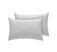 Divine Textiles Pair Of Polycotton House Wife Pillow Cases - Silver