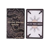 Divine Timing Tarot - Casual Oracle Deck, Humorous Insight Cards, Vibrant Artwork Fun Design, Easy To Read Guidance, Excellent Game Accessory, Friends Family Party Entertainment 10.5x6.2cm