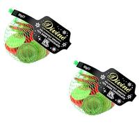 Divine Vegan 70% Dark Chocolate Red and Green Coins - Christmas Decorations Party Sweets - 2 x 65g