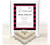 DIVINELY CANDLES® Damson and Rose Wax Melts 25 Pack 100% Soy Wax, Strong Scented, Long-Lasting, Hand-Poured, Non-Toxic Heart-Shaped Wax Melts for Any Occasion