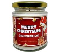 Divinely Candles® Gingerbread Christmas Candle Soy Coconut Wax Candle Eco Friendly 40 Hours Burning Candle Jar Hand-Poured Long Lasting Candle Non-Toxic Long Burning Time Candle