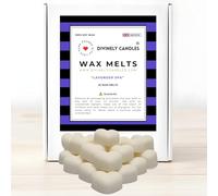 DIVINELY CANDLES® Lavender Spa Wax Melts - 25 Pack Heart-Shaped, 100% Soy Wax, Strong Scented, Hand-Poured, Long-Lasting - Gift for Birthdays, Mother’s Day, Relaxation