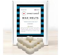 DIVINELY CANDLES® Wood Sage and Sea Salt Wax Melts 25 Pack 100% Soy Wax, Strong Scented, Long-Lasting, Hand-Poured, Non-Toxic Heart-Shaped Wax Melts for Any Occasion