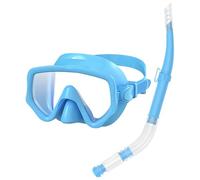 Diving and Snorkeling Equipment - Diving Snorkel and Goggles | Panoramic Wide View Goggles Face Cover for Adults Beach Trip Island Tourism Water Sports