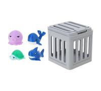 Diving Animals Play Set, Model Cars Swim Pool Game, A | Kids Pool Floating Fish Bath Toy Box for Toddler Outdoor Beach Water Game Vacation Fun Party Gift