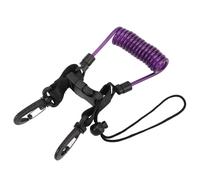 Diving Camera Lanyard Quick Release Buckle Stainless Steel Wire Spring Coiled Camera Lanyard for Light Tool Diving Underwater Photography Outdoor Hiking Fishing Boating (Purple)