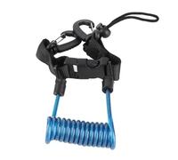 Diving Coil Lanyard with Quick Release - Professional Loss Proof Spring Strap for Camera Lights and Gear (Blue)