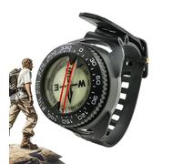 Diving Compass - Waterproof ABS Luminous Navigation Tool | Compass Style Wrist Watch with Corrosion Resistance to 50M Deep | Ideal for Diving, Hiking and Exploration