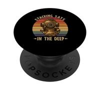 Diving Diver Blockchain Ocean Finance Digital Sats Bitcoin PopSockets Adhesive PopGrip