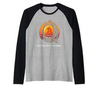 Diving Diver Blockchain Ocean Finance Digital Sats Bitcoin Raglan Baseball Tee