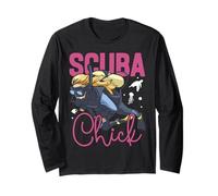 Diving Diver Girl Girl Female Scuba Chick Long Sleeve T-Shirt