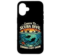 Diving Diver Learn To Scuba Dive Zombies Can't Swim Case for iPhone 16