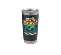 Diving Diver Learn to Scuba Dive Zombies Can't Swim Stainless Steel Insulated Tumbler