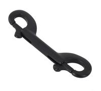 Diving Double Ended Clip Hook with Bolt Snap Mechanism for BCDs and Weight Belts 90mm Stainless Steel 316 Resistant (Black)