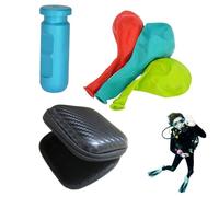 Diving Ear Equalization Trainer - Aluminum Tool, Reusable Balloon Attachment, Comfortable Grip Design, Compact Storage Case Underwater Fitness Device | For Improving Ear Balance During Snorkelin