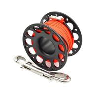 Diving Finger Spool, Scuba Diving Aluminum Spool Reel Multicolor 15/30m Double Ended Hook(15m Black)