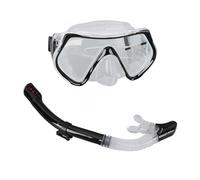 Diving Goggles Snorkel Gear Premium Silicone Ultra Clear Adjustable Comfortable for Swimming Diving Underwater Sports Silicone Glass Plastic 14.7oz (Black White)
