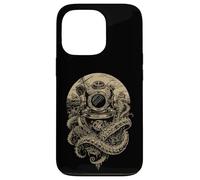 Diving Helmet Vintage Nautical Ocean Deep Water Case for iPhone 13 Pro