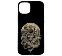 Diving Helmet Vintage Nautical Ocean Deep Water Case for iPhone 15 Plus