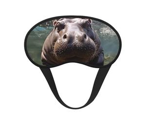 Diving Hippo Sleep Mask for Side Sleeper Eye Mask for Sleeping Light Blocking Soft Breathable Sleep Eye Mask for Women Men Adjustable Elastic Strap Travel Nap Blackout Eye Shade Cover