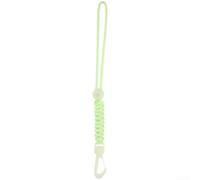 Diving Lanyard with Glow in the Dark Functionality for Flashlight Camera Waterproof Case Using Radiation-Free PA6 and Stainless Steel Core (Large)