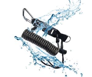 Diving Lead - with Quick Release Metal Buckle, Underground Stainless Steel Gear - Spring Coiled Camera Cord - for Climbing, Camping, Securing