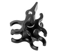 Diving Light Arm Adapter for Butterfly Clip 1inch Ball for Head Clamp Mount for 7 6 5 Sports DSLR Camera with 3 O Diving Lights Underwater