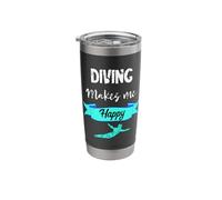 Diving Makes Me Happy Springboard Dive Platform Diver Stainless Steel Insulated Tumbler