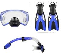 Diving Masks Snorkel Set Professional Swim Snorkeling Tube Scuba Diving Fins Flippers Shoes Equipment Adult Child(White-style,42-47)