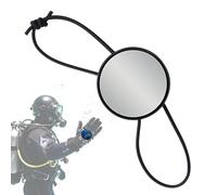 Diving Mirror with Handle - Adjustable Waterproof Convex Mirror Observation Tool - Rear Observation Diver Supplies | For Drifting Outdoor Sports Diving Caving, Black, Se référer à la description