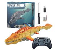 Diving Mosasaurs Toy - RC Creature, Pool Toy | Widely Usage Electronic Dinosaur with Light and Mist for Water Entertainment, Rechargeable Mosasaur for Bath Time Play, Kids Summer Splash Game Fun