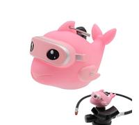 Diving Mouthpiece Cover, Regulator Dust-Proof Sleeve, 8.1x6.25x6.3cm/3.19x2.46x2.48 inches Luminous Design with Clip and Cartoon Dolphin Pendant Blue for Youth, Men, Beginner Seaside Use