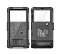 Diving Phone Shell, Water Protective Mobile Case, 15m/50ft 2nd Generation Underwater Mobile Cover, Selfie Stick Interface & Lanyard Hole Equipped Waterproof Swimming Phone Case for Snorkeling Black