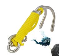 Diving Reef Hooks, Reef Drift Hooks - Stainless Steel Double Hook Hooks | Stable Safety Rope & for Divers, Sou Activities