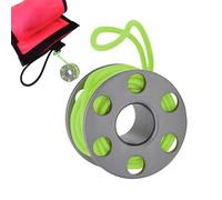 Diving Reel, Diving Reel, Mini Reel with High Visibility, 2 m Finger Coil Roll Made of Aluminium for Snorkelling and Diving, Absorbs Sunlight and Other Light Sources to Keep in the Dark