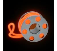 Diving Reel, Diving Reel, Mini Reel with High Visibility, 2 m Finger Coil Roll Made of Aluminium for Snorkelling and Diving, Absorbs Sunlight and Other Light Sources to Keep in the Dark