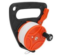 Diving Reel Kayak Anchor, Heavy Duty Dive Rope Spool Finger with 46M White Line for Underwater Snorkeling, Cave and Wreck Exploration(Orange)