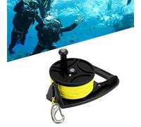 Diving Reels Anchor Rope Spool, Finger Reel, 83m Wire for Cave Exile Diving with Clip, for Cave Exile Diving (Black Wheel)
