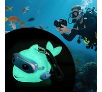 Diving Regulator Mouthpiece Cover, Diving Regulator Accessories, Cartoon Dolphin Pendant Dust-proof Guard with Clip Glow-in-the-Dark for Beach Men Pond Professional