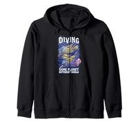 Diving. Same Planet, different world. Zip Hoodie