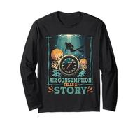 Diving Scuba Dive Air Consumption Tells A Story Long Sleeve T-Shirt