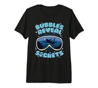Diving Scuba Dive Freediving Bubbles Reveal Secrets Premium T-Shirt