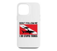 Diving Shark Dont Follow Me I Do Stupid Things Scuba Diver Case for iPhone 13 Pro Max