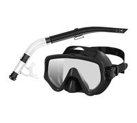 Diving Snorkel - Snorkeling Set With Glasses,Panoramic Wide View Silicone Glasses with Face Protection for Water Sports Enthusiasts and Adults to Beach Travel and Island Tourism