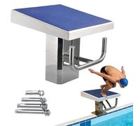 Diving Starting Block for Swimming Competitions, Anti-Slip Rubber Face, Suitable for Inground Pools, Supports Up to 200kg
