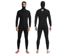 Diving Suit 3.0MM Neoprene Wetsuits Men Diving Surfing Swimming Full Suits Keep Warm Front Zipper Sports Diver Suit(MF307,L)