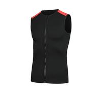 Diving suit 3mm Neoprene Skin Diving Vest & Shorts Sleeveless Wetsuit Men Sailing Tank Top Surfing(Black Vest,L)