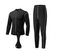 Diving Suit Free Diving Suit Men Women Long Sleeved Pants 7MM Split Swimsuit With Thick Hat For Warmth for Surfing Snorkeling(Black 3.0MM,4XL)